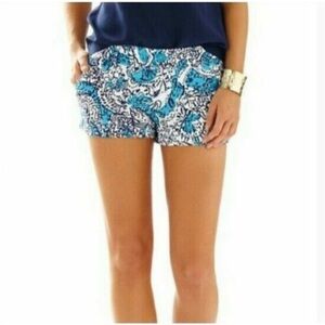 Lilly Pulitzer Walsh Shorts Floral Hippy Hippy Shake Pattern